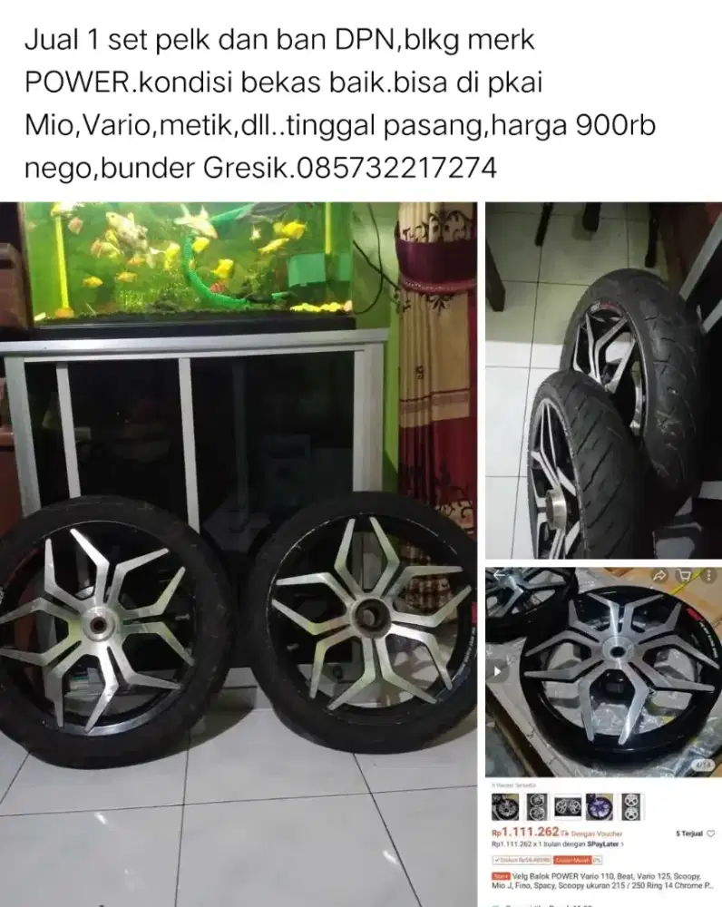 1 set pelk sama ban.siap pakai