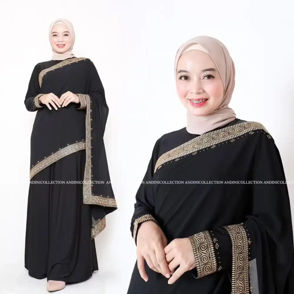 GAMIS HITAM ORIGINAL PERSIS DIGAMBAR