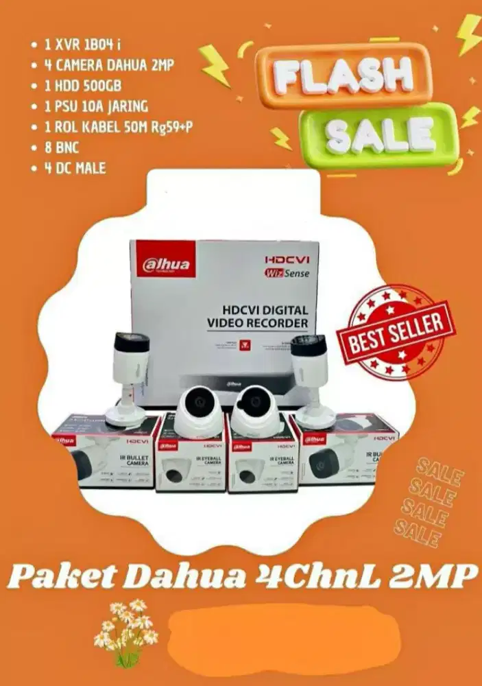 Paket cctv dahua 2MP