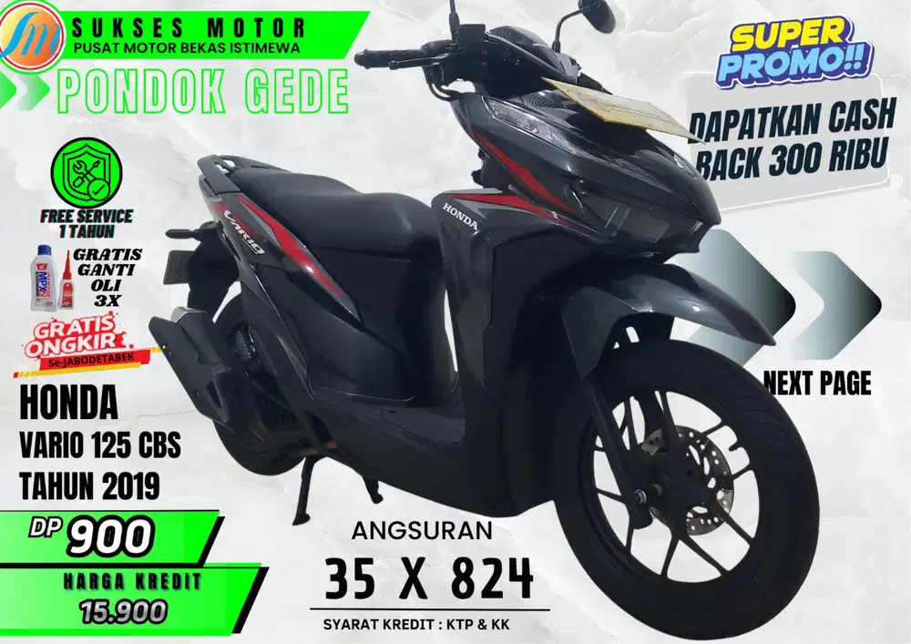 VARIO 125 CBS TH 2019 ADA CASHBACK 300 RB BACA DESKRIPSI