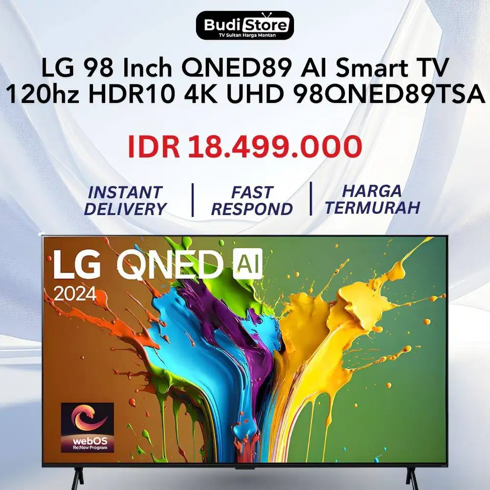 LG 98 Inch QNED89 AI Smart TV 120Hz HDR10 4K UHD 98QNED98TSA (2024)