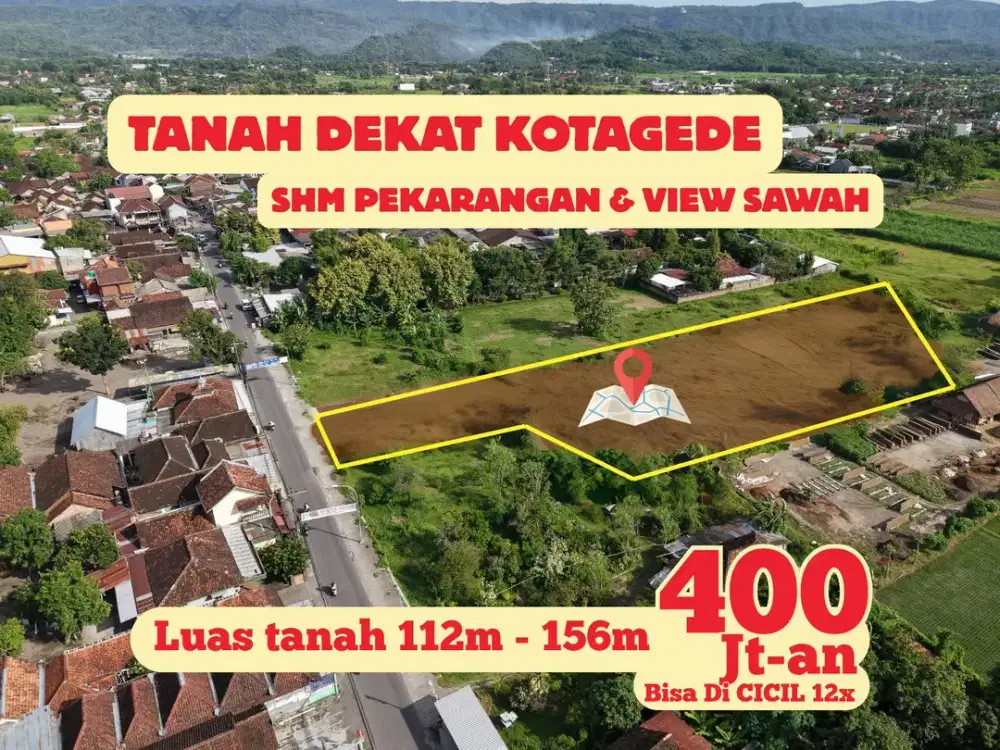 Tanah SHM Termurah Dekat Kotagede Jogja - 100m Dari RS Rajawali Citra