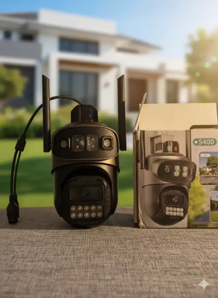 Cctv 3 lensa, kanan kiri bisa berputar