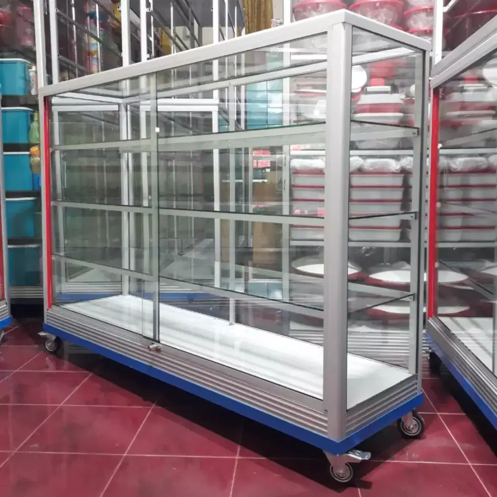 Etalase 1,5Mx1M Pakai Siku Besi + RODA BESAR Buat Warung