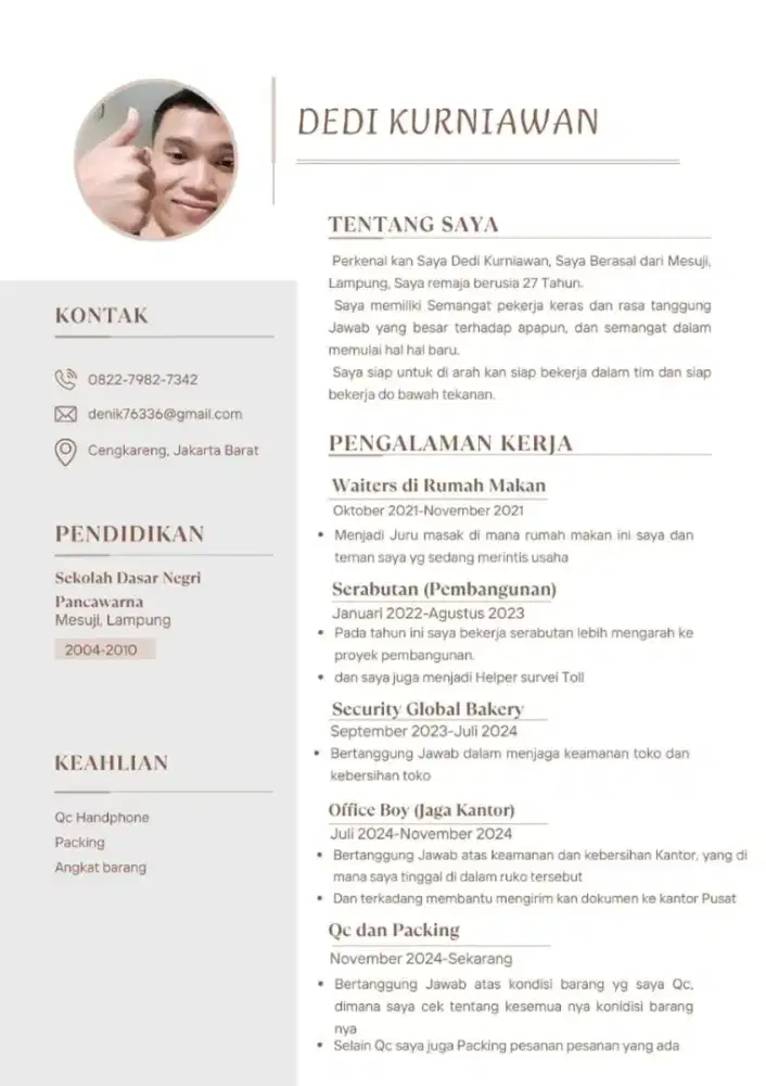 Mencari pekerjaan yg baik dan Halal