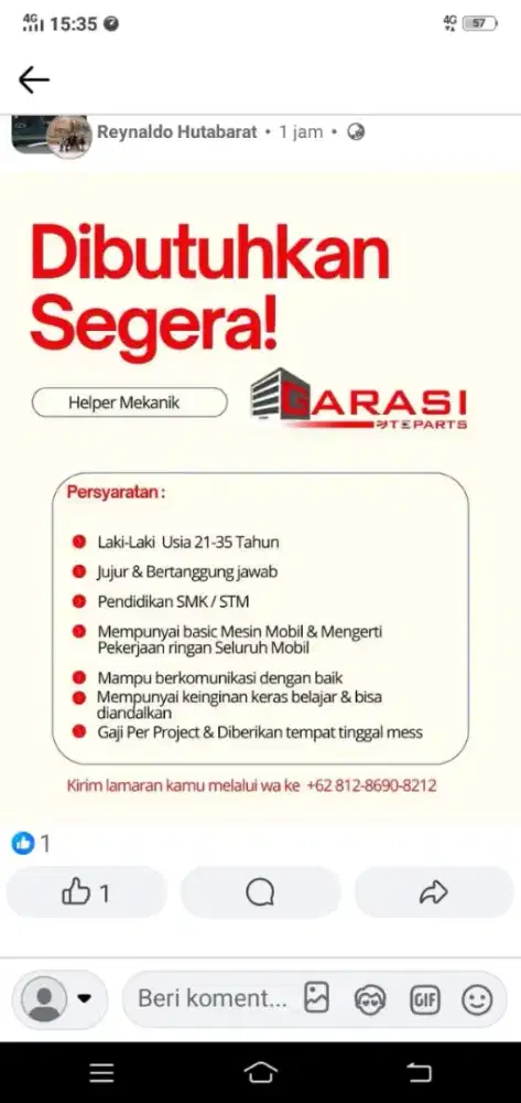 Helper Mekanik Mobil