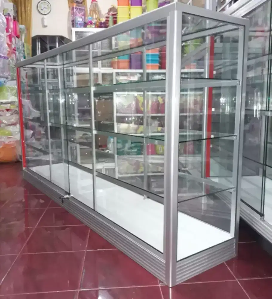 Etalase Panjang 2Mx1M Kondisi Baru