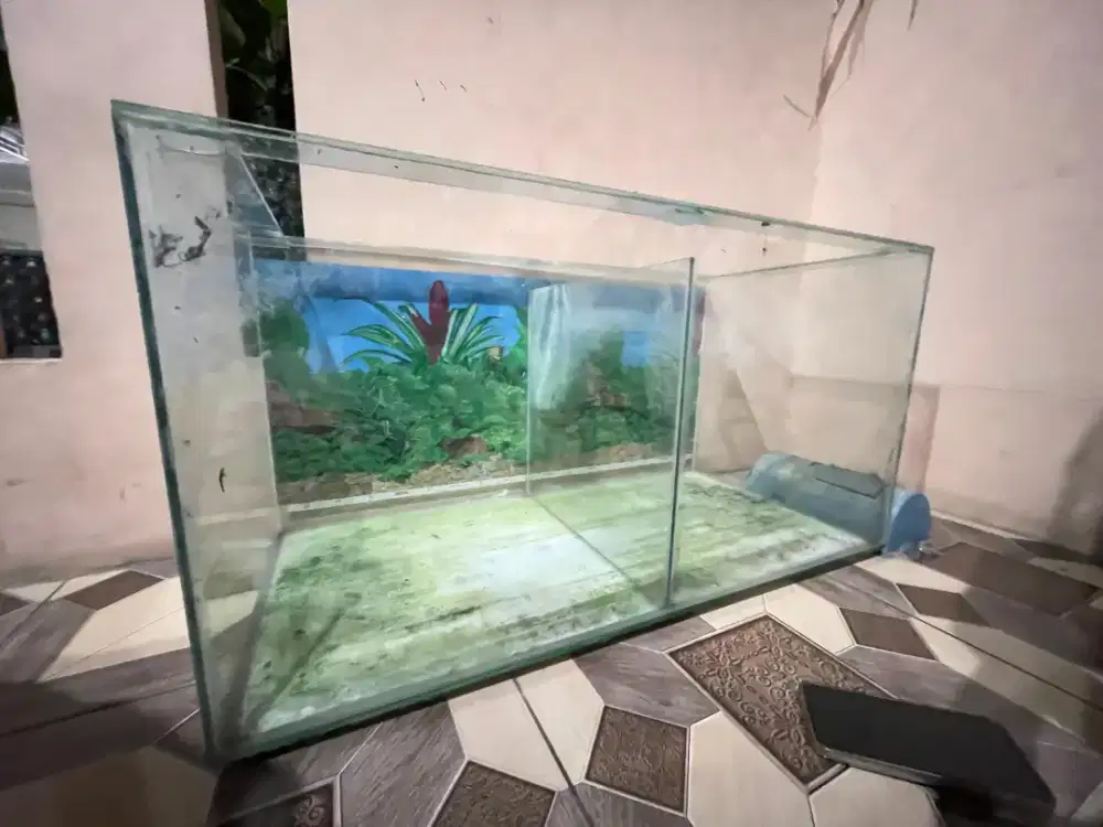Akuarium kaca bekas