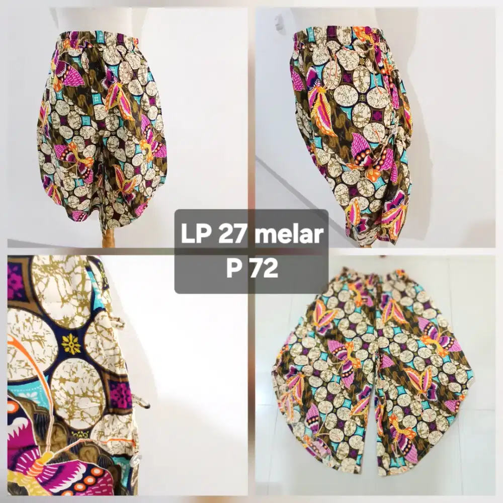 Celana batik 3 model size M,  baru