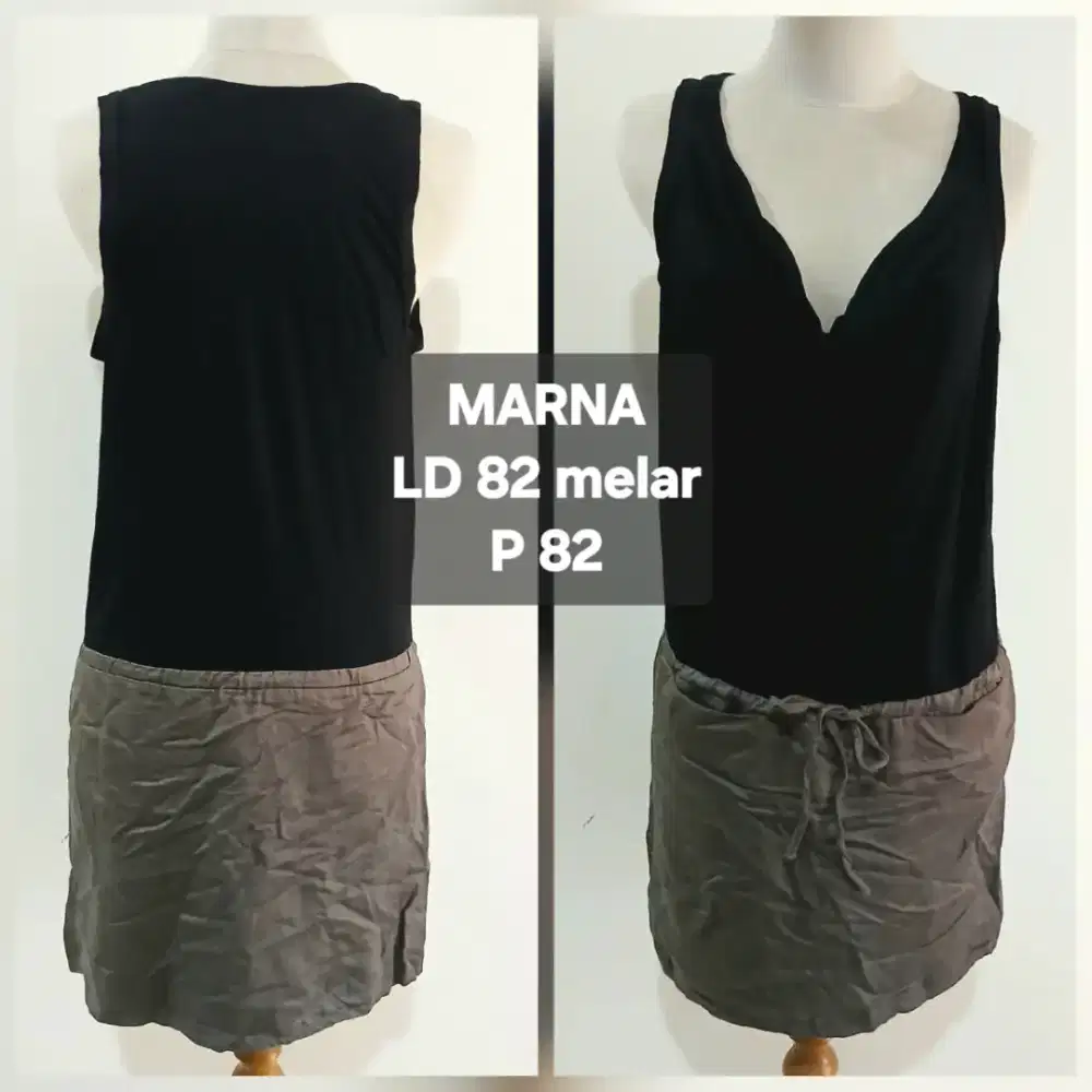 Dress terusan MARNA wanita size M, preloved