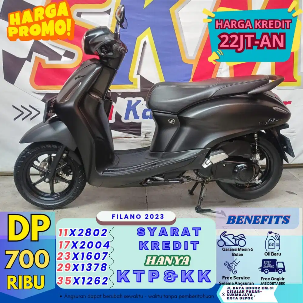 Motor bekas mesin rasa baru Yamaha grand Filano th 2023 cash/credit