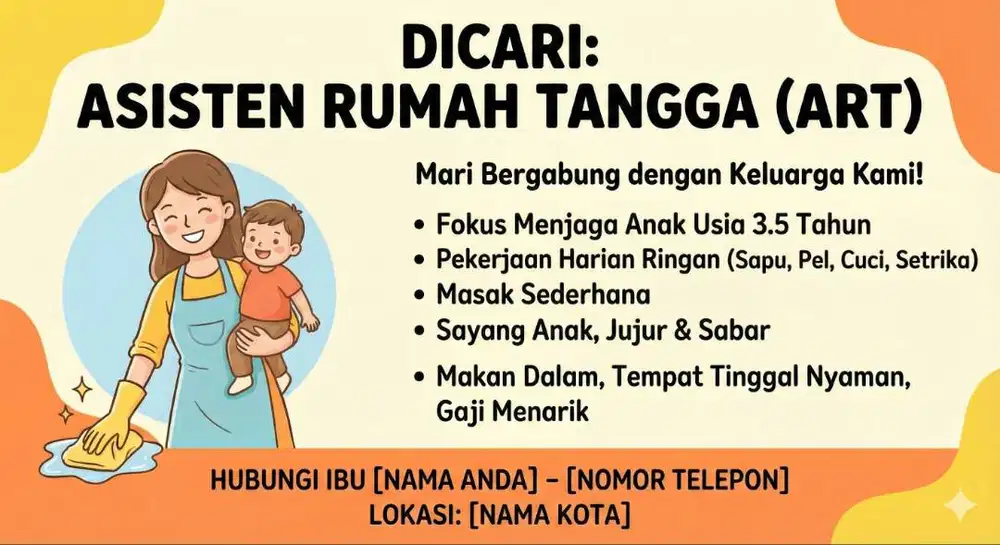 Lowongan  ART Nginap - perum darmawangsa residence bekasi