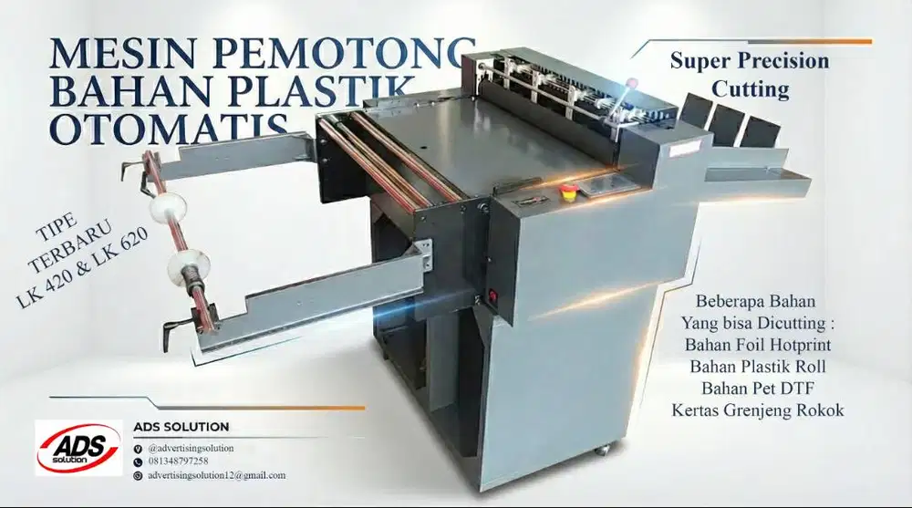 MESIN PEMOTONG BAHAN PLASTIK ROLL TO SHEET LK 420 & LK 620
