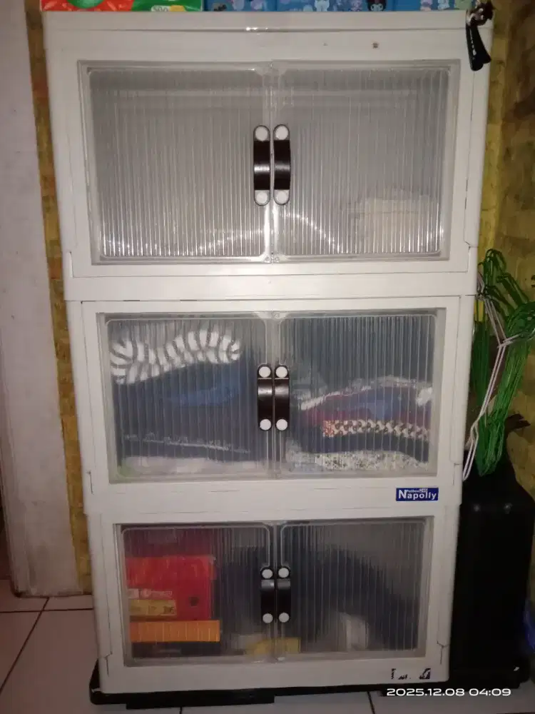 Lemari plastik portable Napolly 3 susun