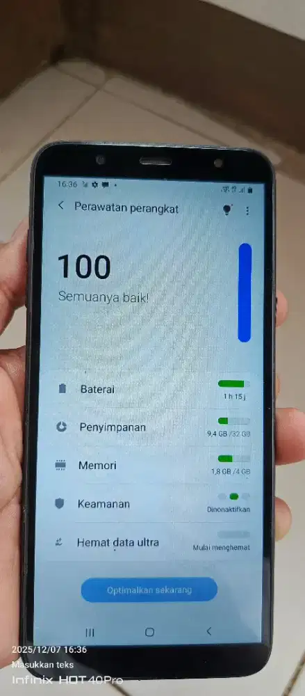 Samsung A6+plus. 4/32. Mnus gantian lcd normal smua