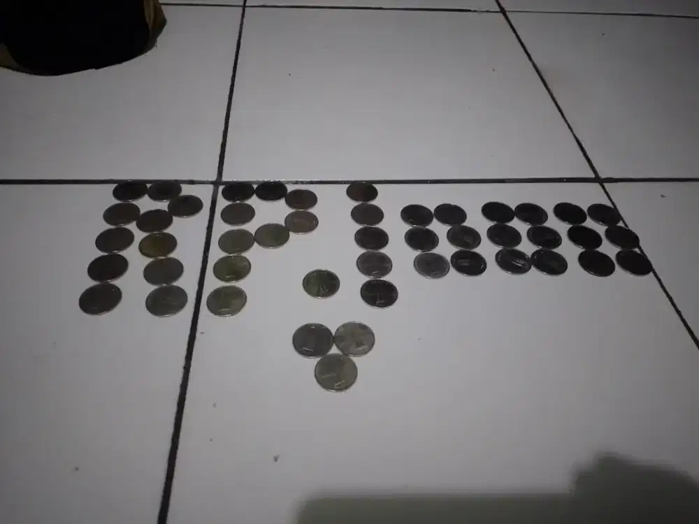 uang koin logam&beberapa kertas