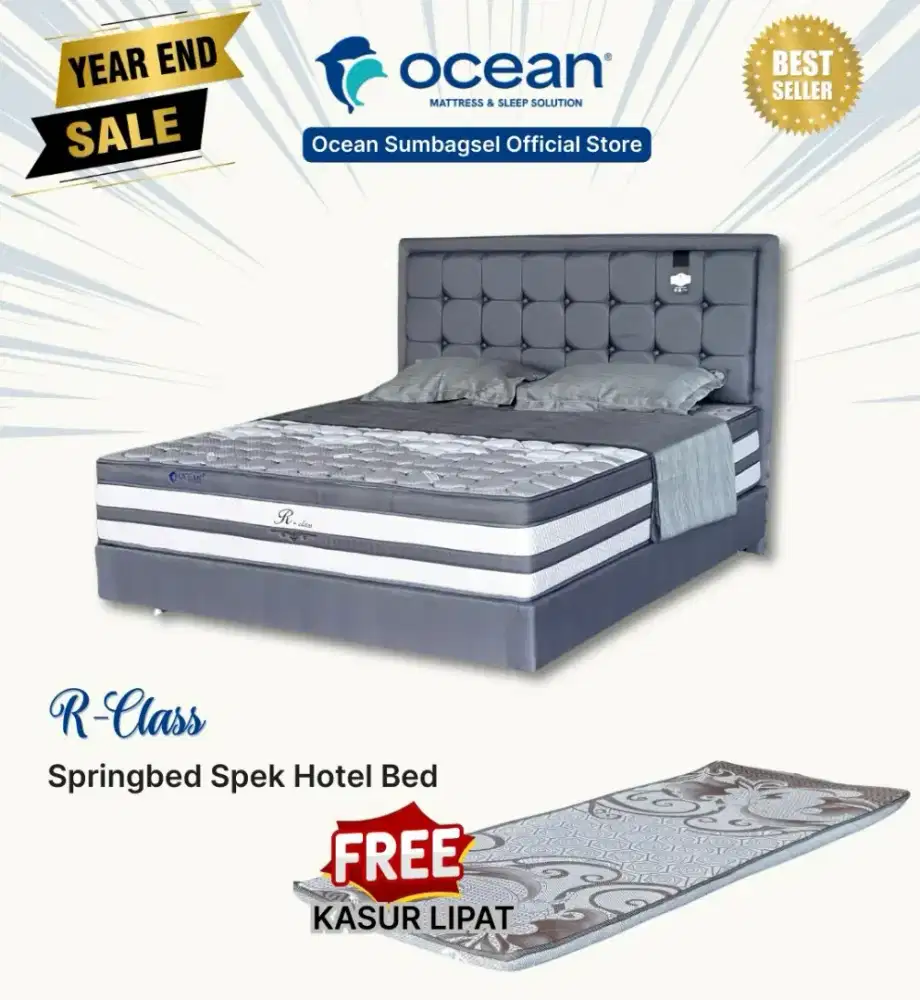 Promo Akhir Tahun Springbed Ocean Rclass free kasur busa&bantal guling