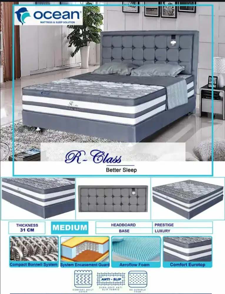 Springbed Ocean Rclass free kasur busa&2bantal 2guling