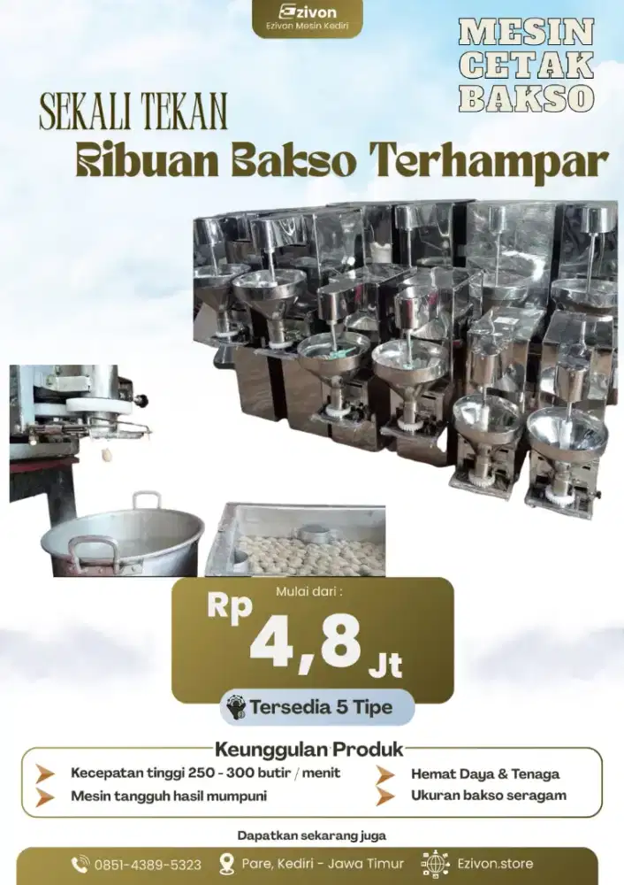 Mesin Cetak Bakso 370W