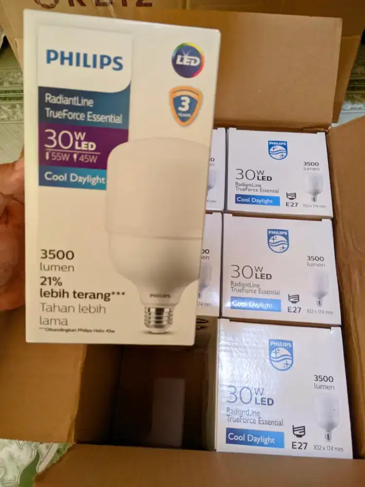 LAMPU LED PHILIPS 30 WATT 1 DUS ISI 6 BIJI