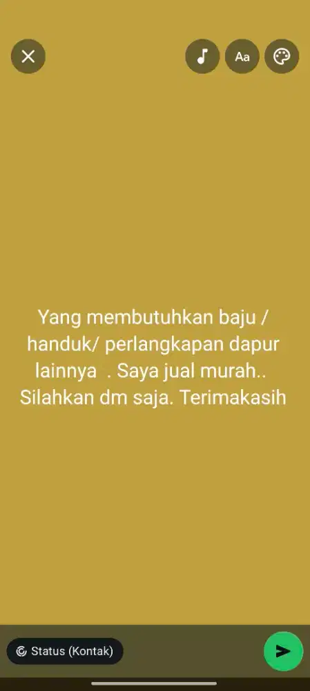 Jual perlengkapan baju dll