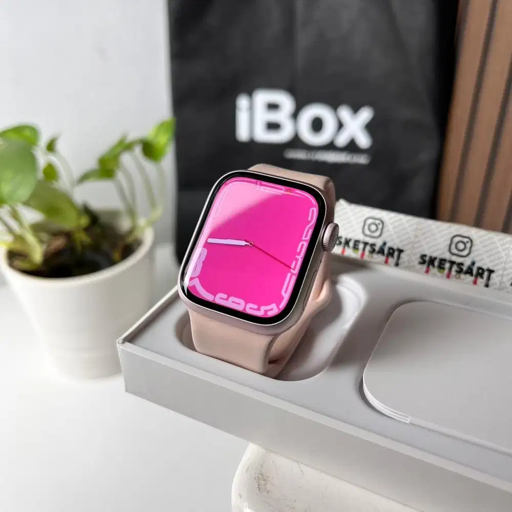 Apple Watch Series 9 41mm Pink iBox iwatch Battery Health 98%