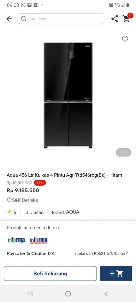 Aqua kulka sbs 4pintu