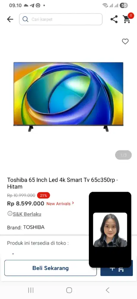 Toshiba 65 inci led 4k tv 65c350rp