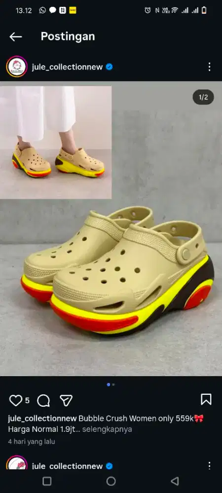 CROCS KONDISI BARU !!!