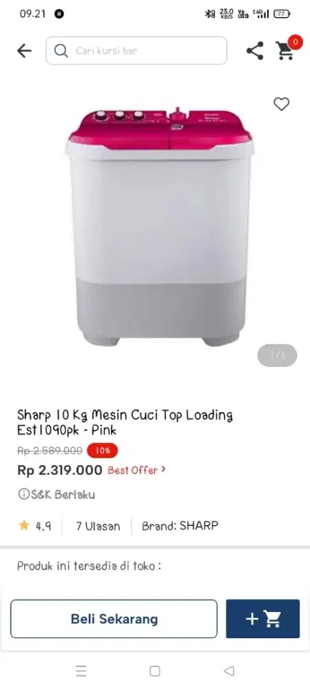 Promo mesin cuci 2 tabung
