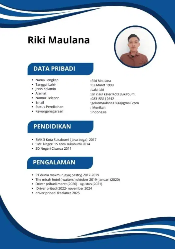 Driver pribadi berpengalaman