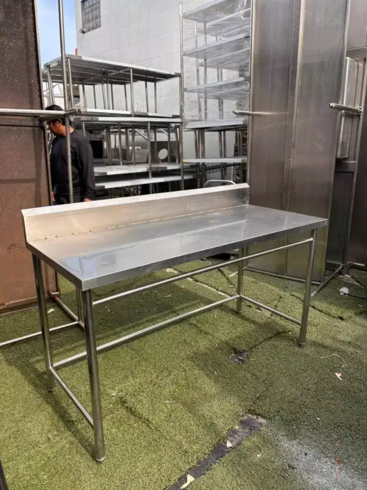 Meja prepare 1 susun backsplash 
Ukuran 150x63x85