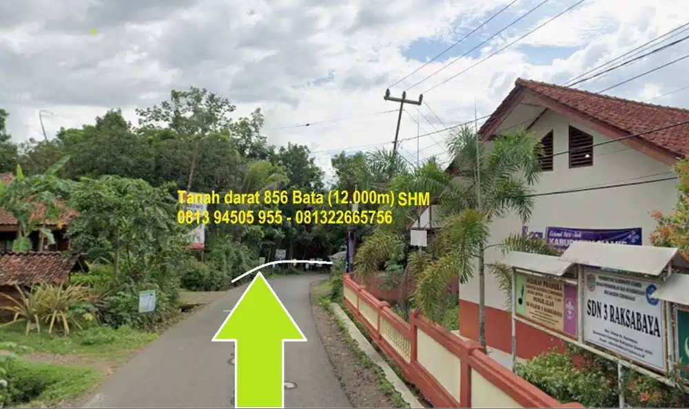 Dijual Tanah 850 bata/tumbak (12.000m2) harga @Rp500rb/bata (Rp425jt)