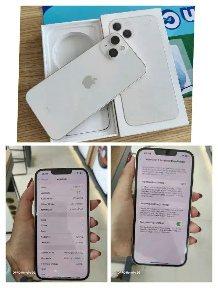 Di jual iPhone 13 128GB starlight masih garansi iBox