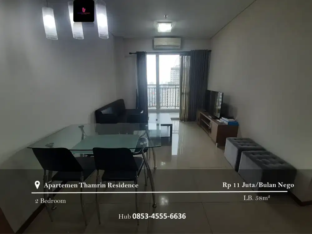 Disewakan Apartement Thamrin Residence High Floor 2BR Furnished