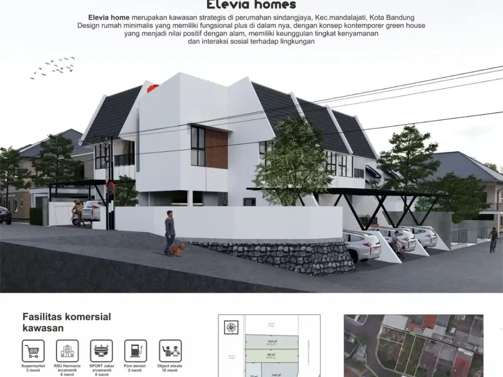 Rumah Modern 3KT Dekat Fasilitas Kota dan City View Kota Bandung