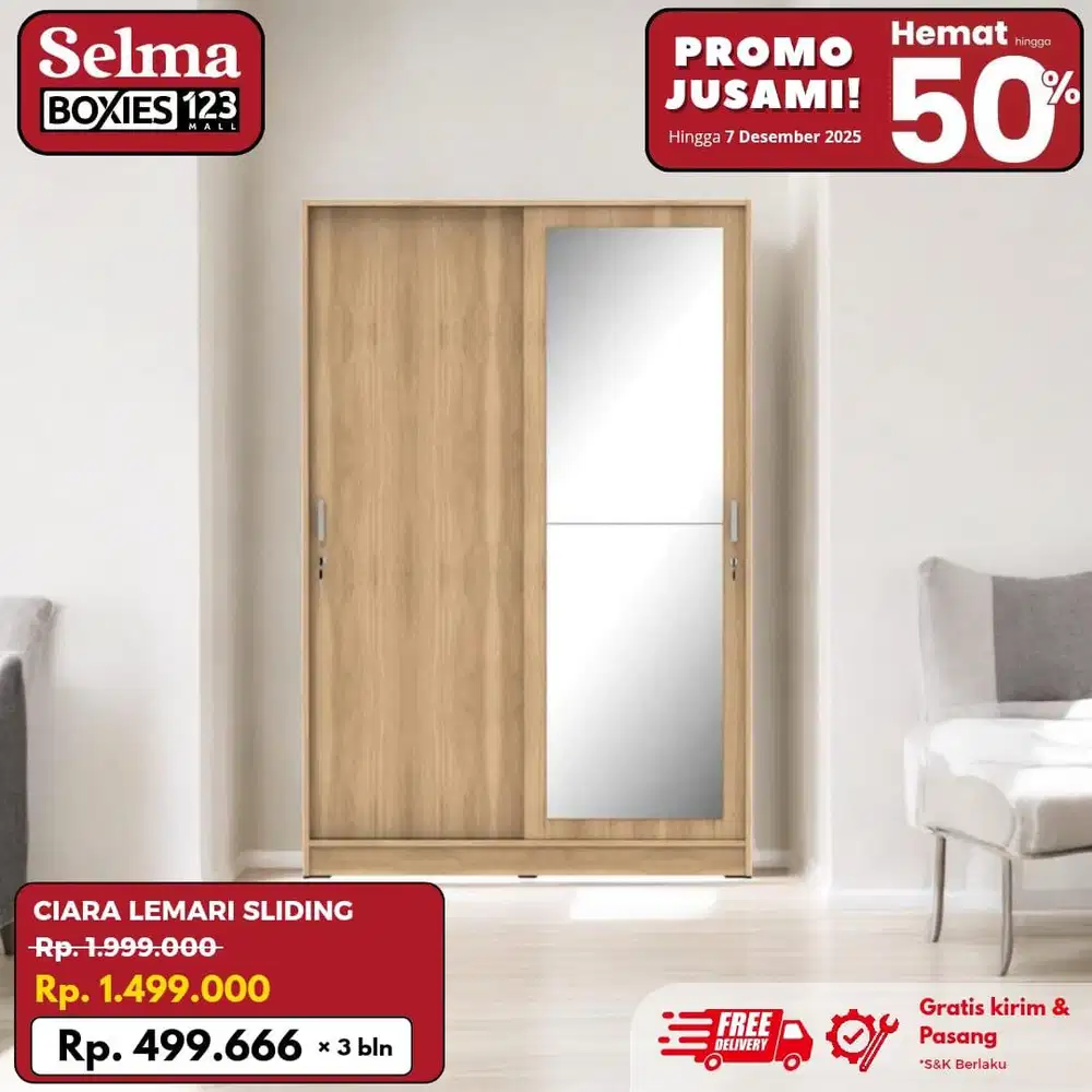 LEMARI KAYU SLDING 120 cm