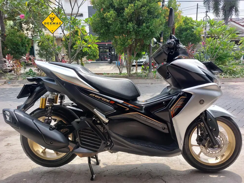 (DP 300 Rb)‼️ Aerox ABS Keyless Connected Silver 2023 Cash & Kredit