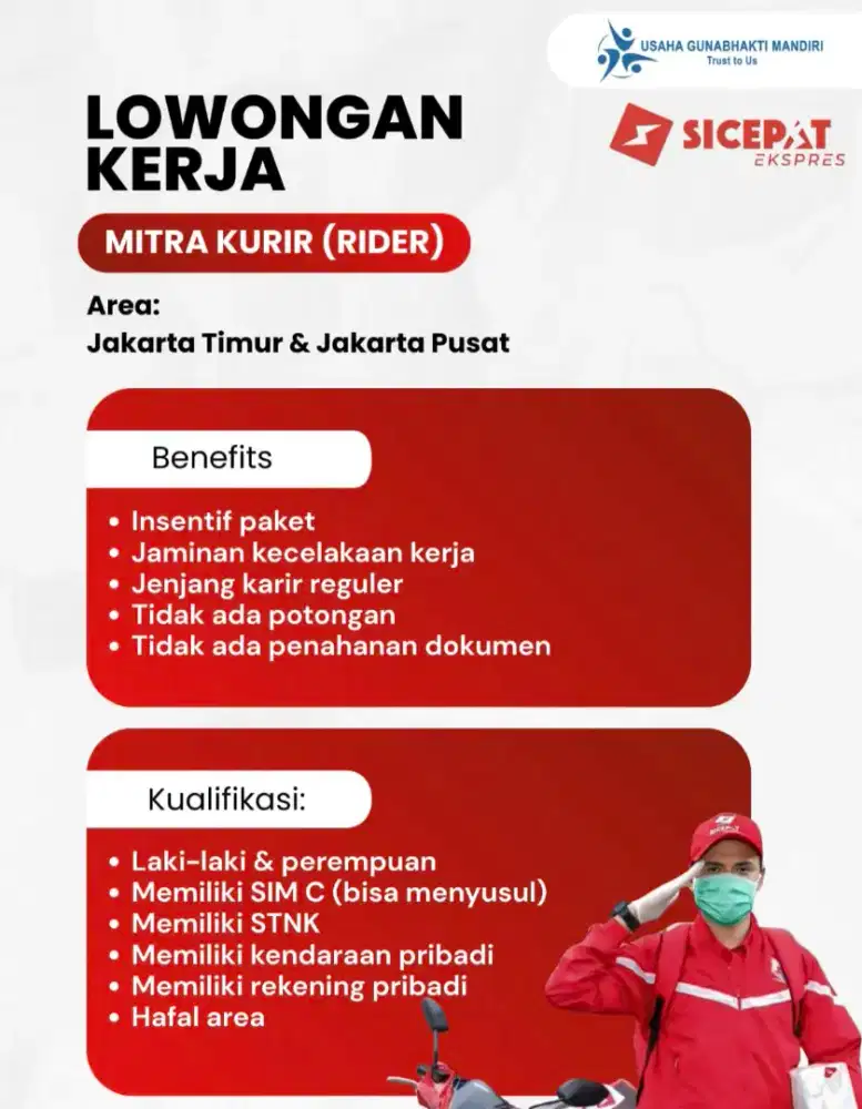 LOWONGAN KERJA KURIR SPX (RIDER & DRIVER)