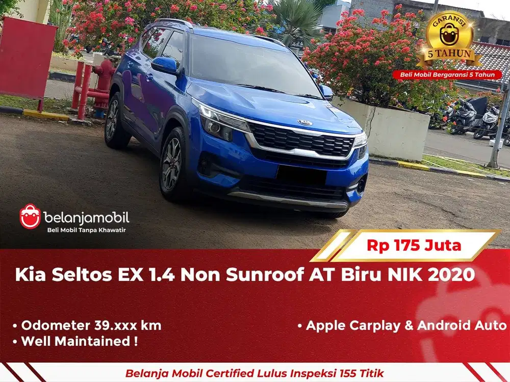 [ GARANSI 5TH ] Kia Seltos EX 1.4 Non Sunroof AT 2020 2021