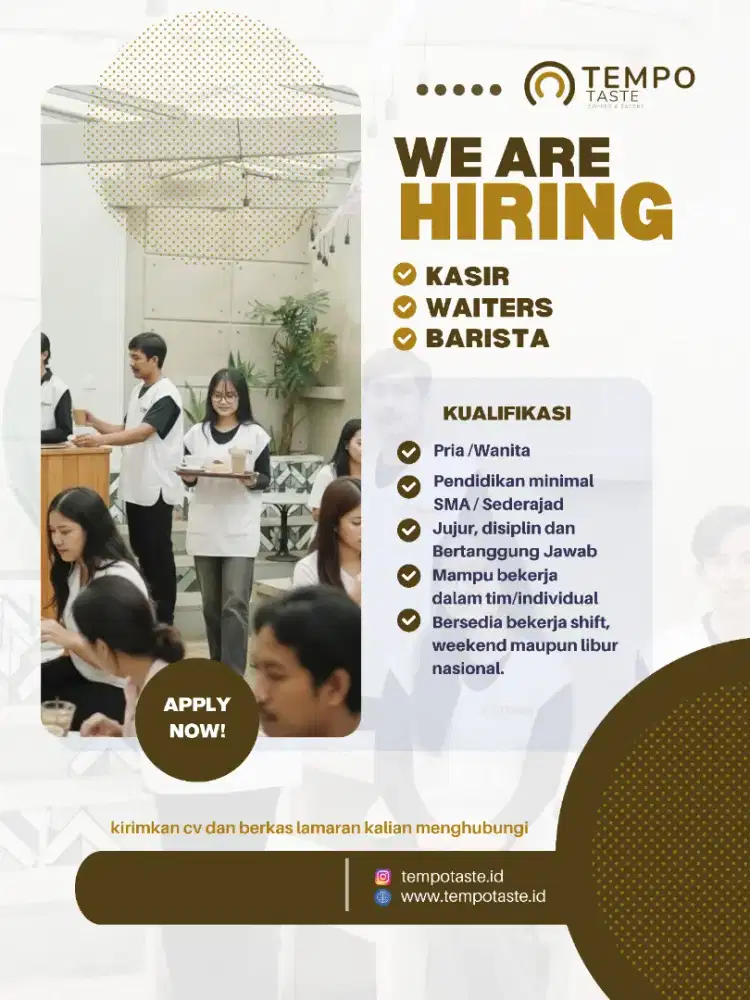 Lowongan Cafe Resto Jabodetabek