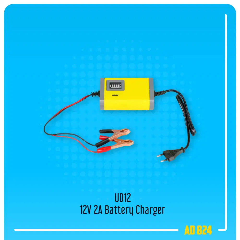 Charger Cas Baterai Aki UD12 12V 2A Lead Acid Battery
