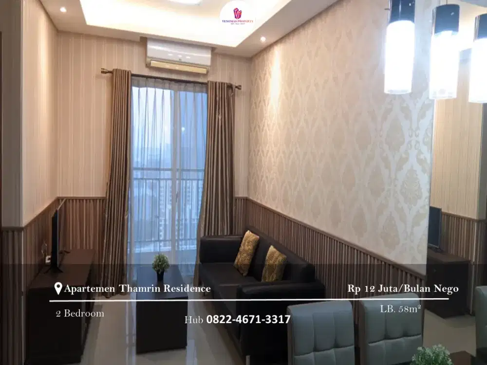 Disewakan Apartement Thamrin Residence 2BR Full Furnished