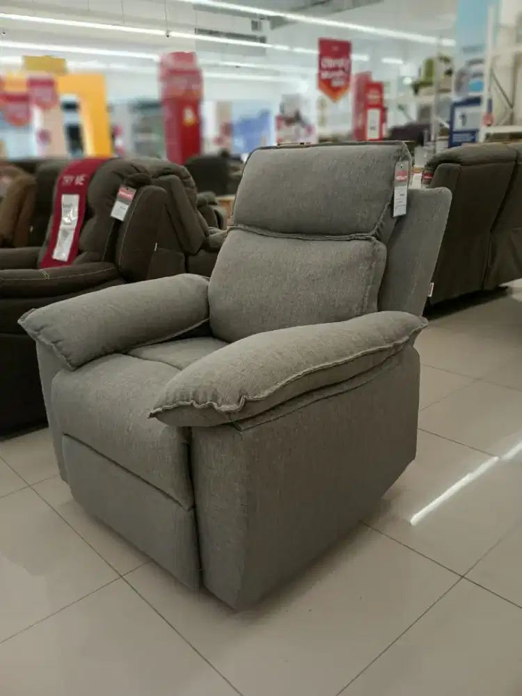 Obral sofa recliner fabric murah