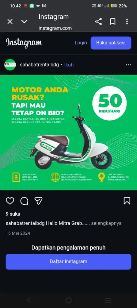 OJEK OFFLINE antar sekolah dan kantor