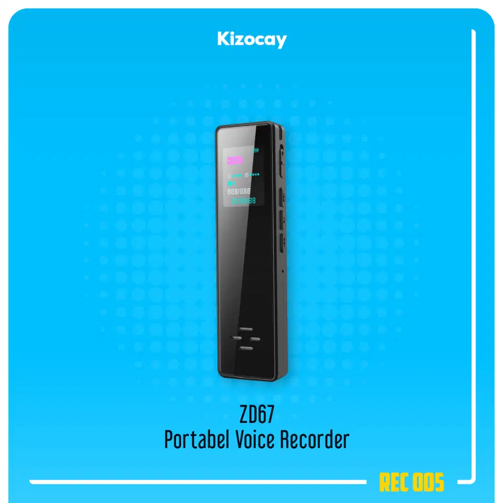 Kizocay ZD67 Portabel Voice Recorder Alat Perekam Suara