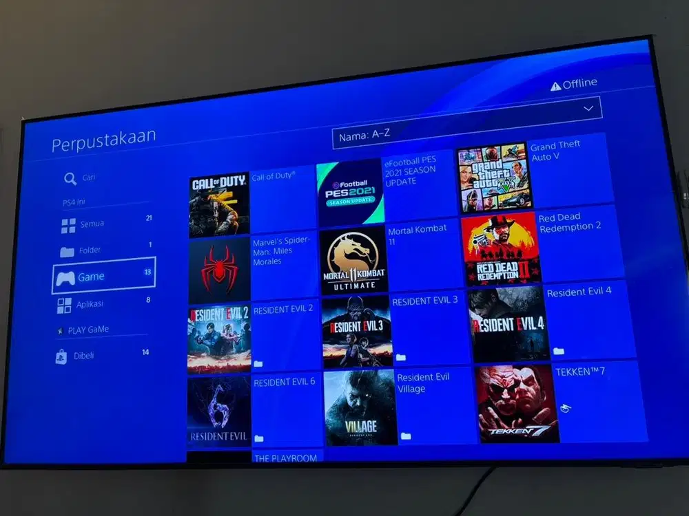 Playstation 4 Game Clone 2 stik 1 TB PES GTA 5 dll Tanpa Internet ps4