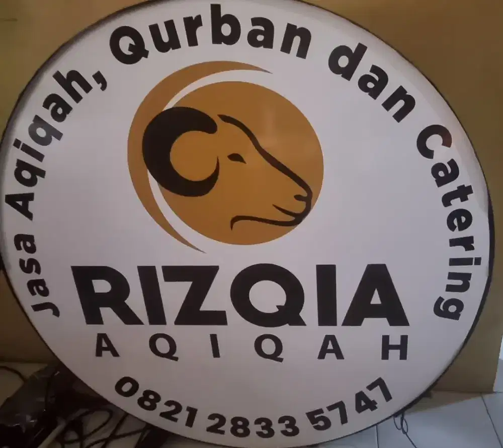 Neon box huruf timbul papan nama