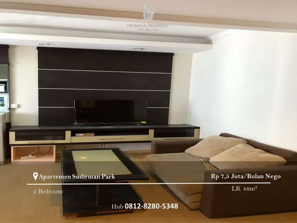 Disewakan Apartement Sudirman Park 2BR Full Furnished Lantai Tinggi