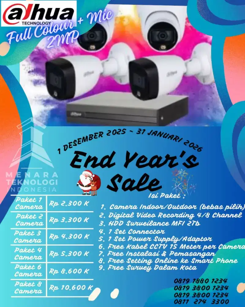 Special Paket CCTV Full Colour dan bisa Rekam Suara